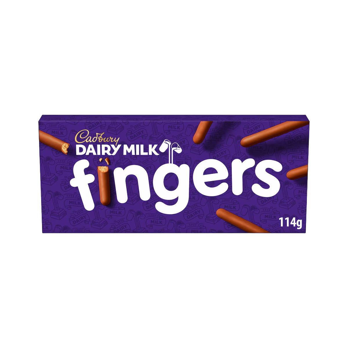 Cadbury Dairy Milk Fingers Milk Chocolate Covered Biscuits 114g