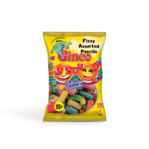 Ginco Fizzy Assorted Pencils (100g X Pack of 12)