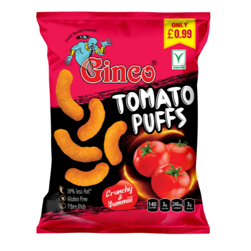 Ginco Tomato Puffs (100g X Pack of 12) - £1.29 Price-Marked