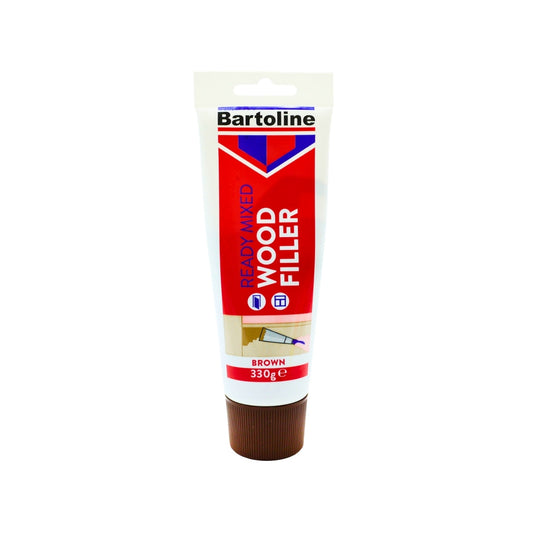 Bartoline Flexible Ready Mixed Wood Filler Sealant Quick Dry 330g Tubes Brown