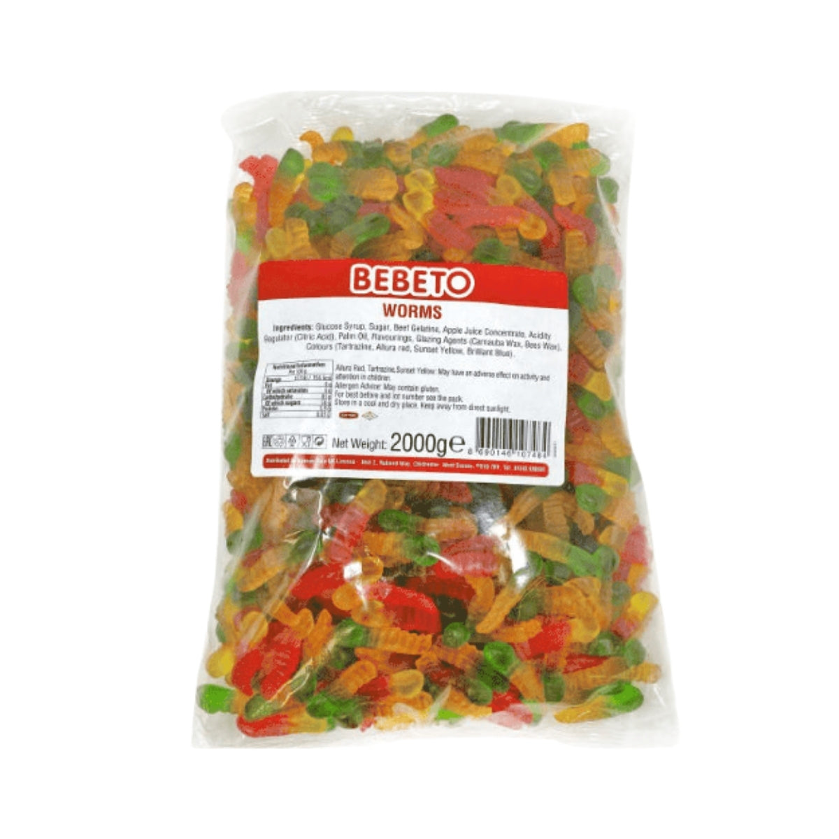 Bebeto Halal Jelly Worms 2kg