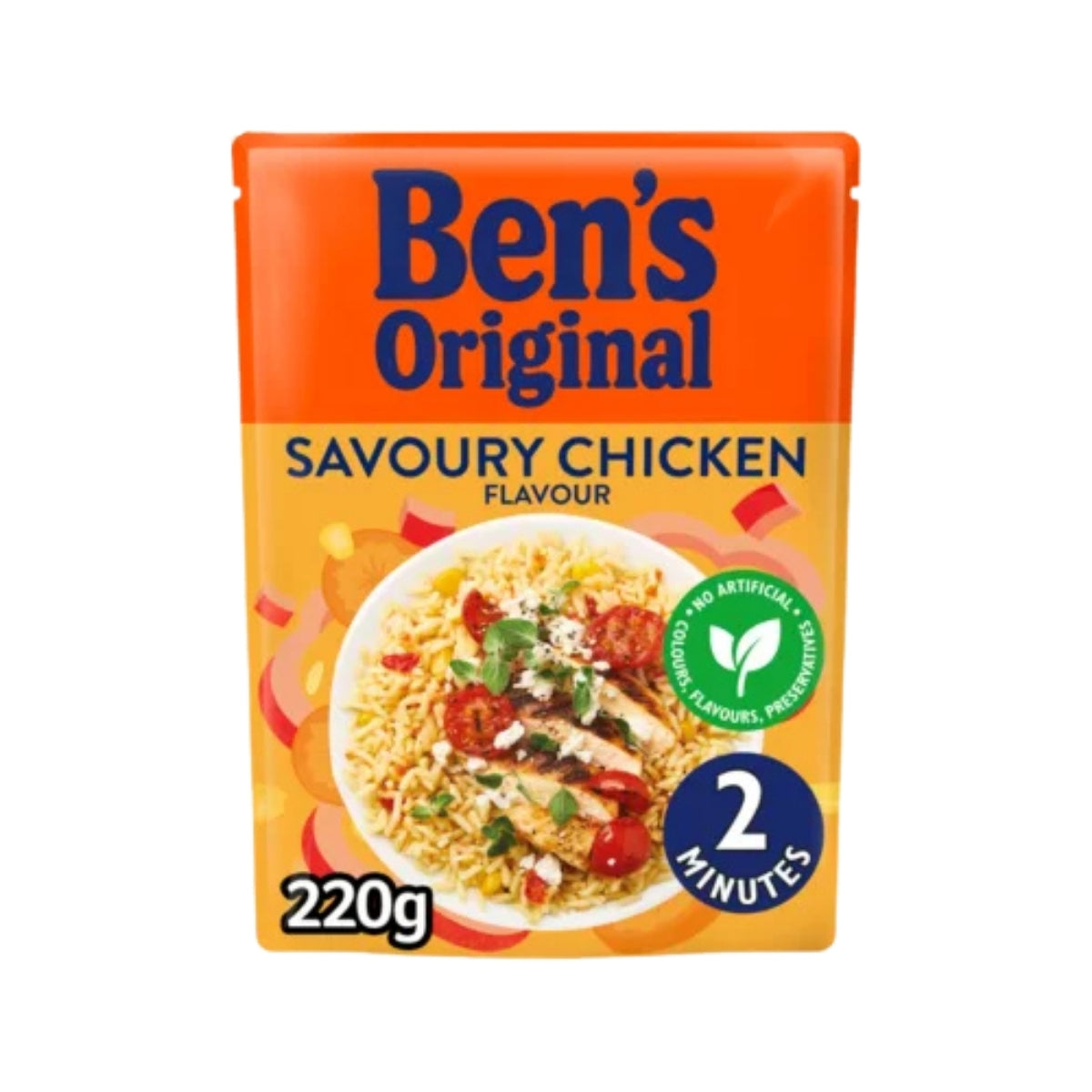 Bens Original Microwave Rice Pouch Savoury Chicken Flavour 220g