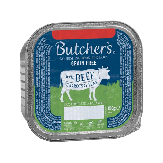 Butcher's Nourishing Food for Dogs with Beef Carrots & Peas (150g)