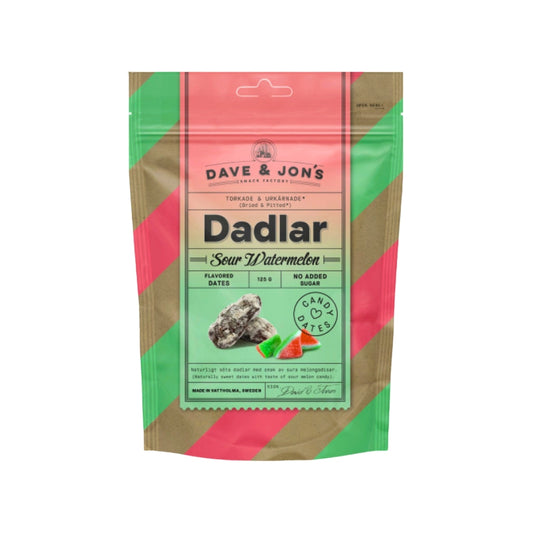 Dave And Jons Dried And Pitted Dates Sour Watermelon 125g