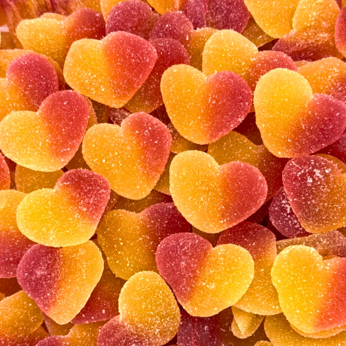 Fizzy Peach Hearts
