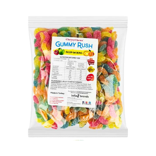 Gummy Rush Neon worms (1kg)