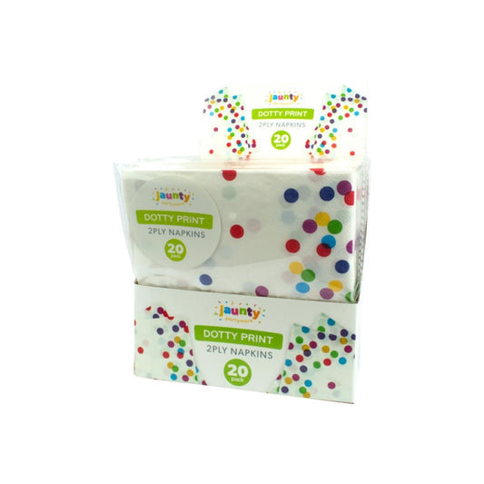 Jaunty 33x33cm 2ply Confetti Print Napkins 20pc