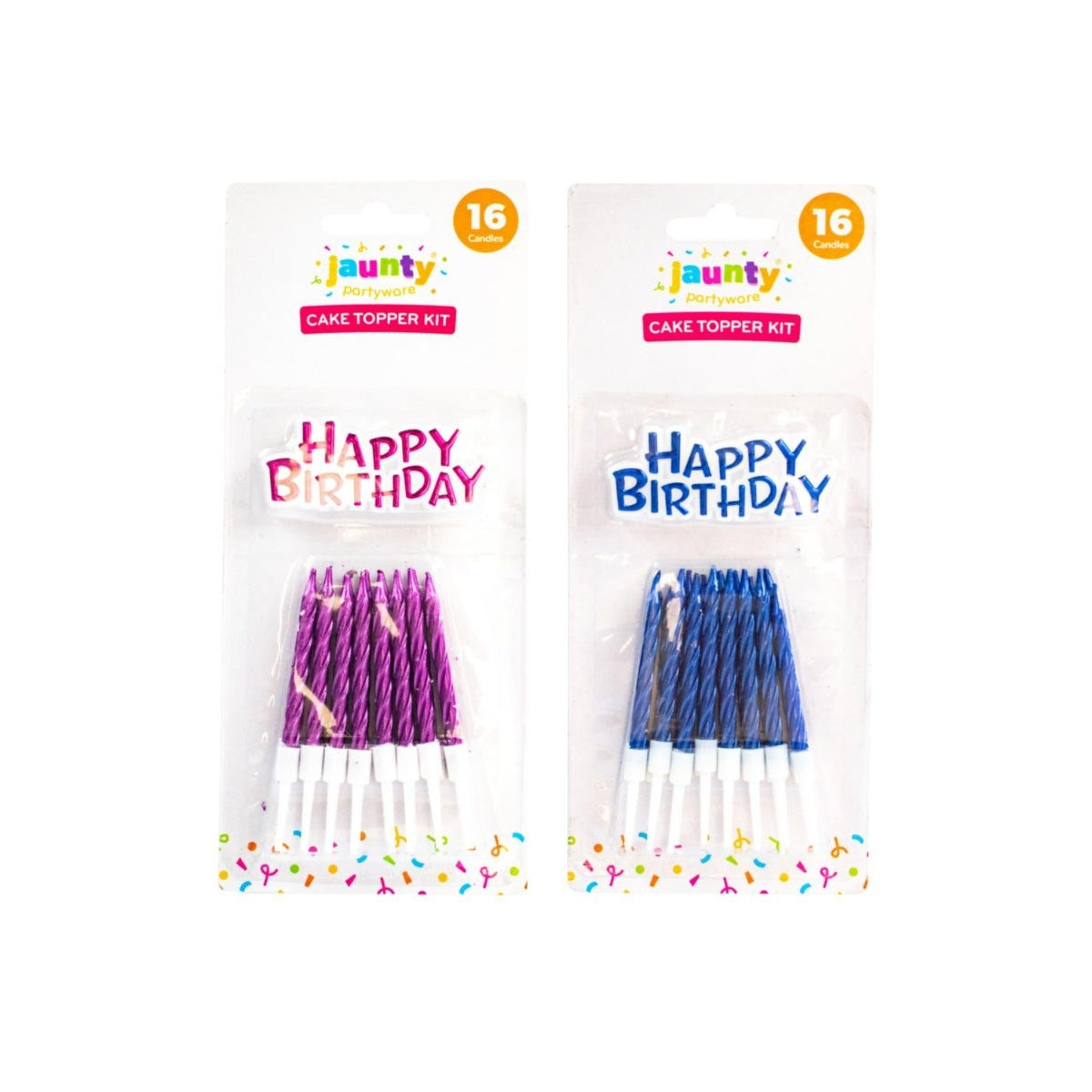 Jaunty Metallic Birthday Candles HB Banner (16pcs)