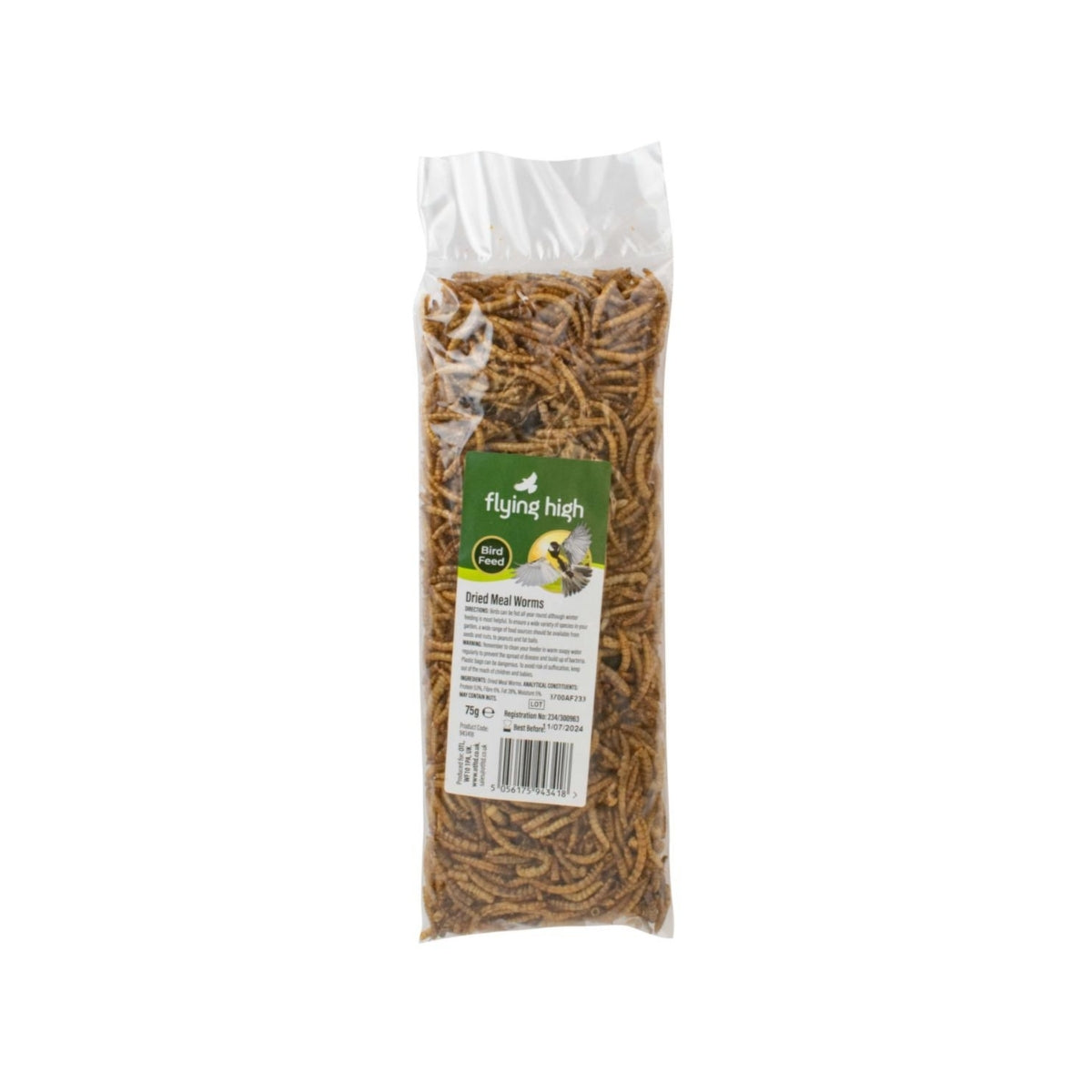 Dried Mealworms Bird Food 75g