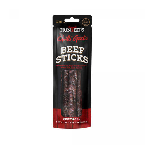 Hunter's Chilli Garlic Beef Stick (40g X Pack of 10)