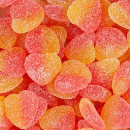 Fizzy Peach Hearts