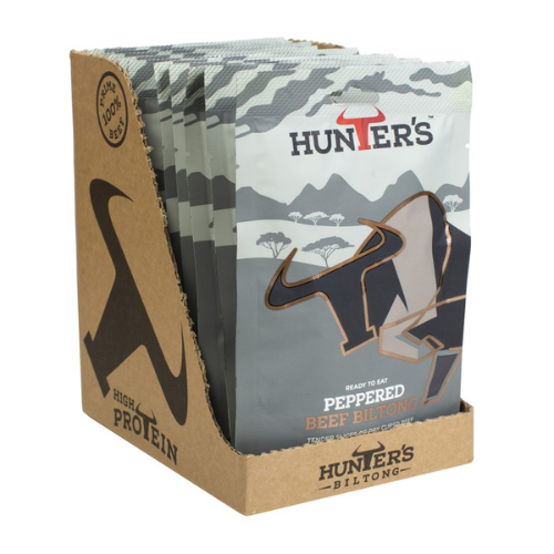 Hunter's Peppered Beef Biltong (28g X Pack of 10)