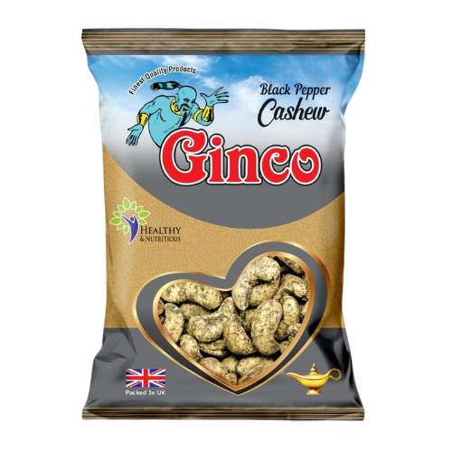 Ginco Black Pepper Cashews (140g X Pack of 10)